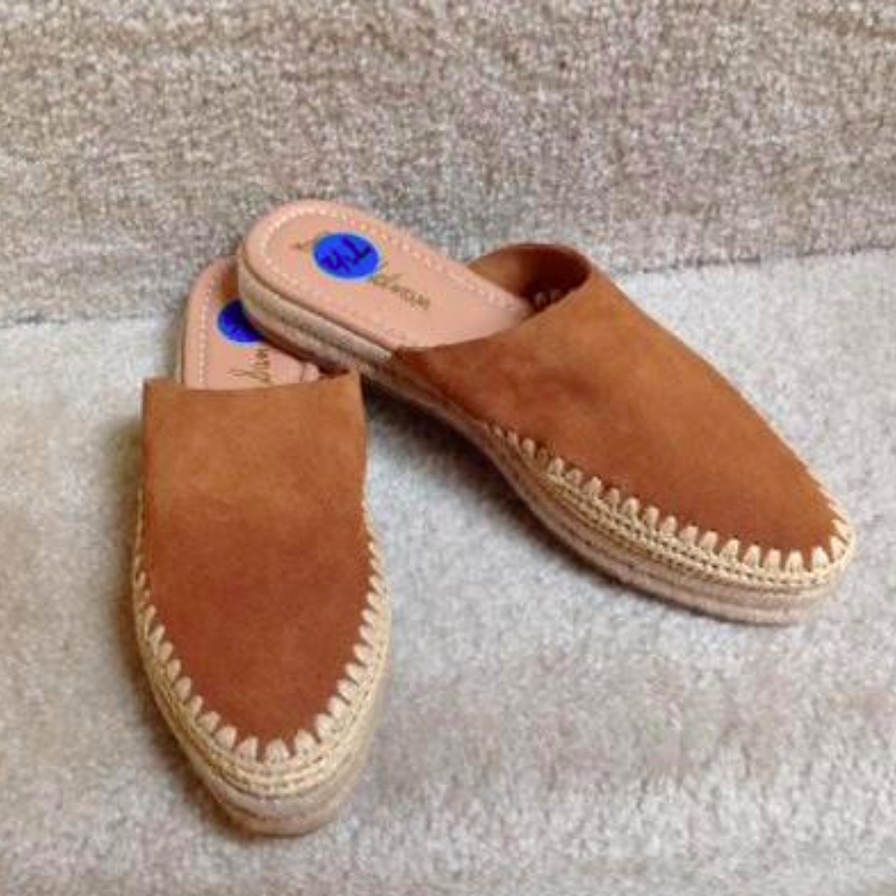 Sam Edelman Cognac Suede Espadrille Mule